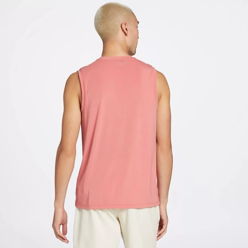 Men's Coral Sleeveless Tank Top - Picture 2 of 2